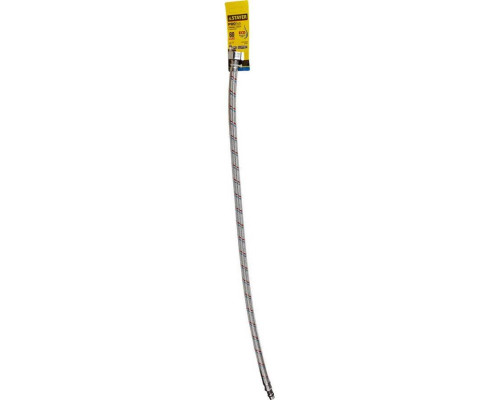 STAYER 1/2", 0.6 м, оплетка из нерж. стали, укороченная для воды к смесителям, подводка гибкая 51016-060