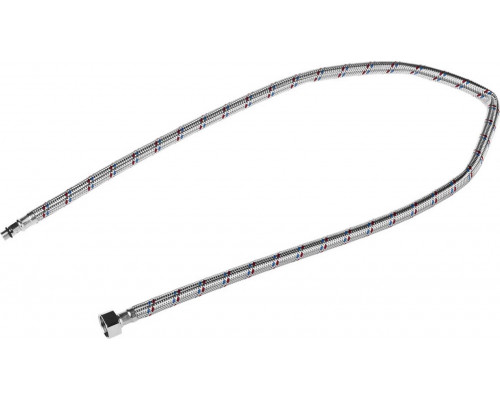 STAYER 1/2", 1 м, оплетка из нерж. стали, укороченная для воды к смесителям, подводка гибкая 51016-100