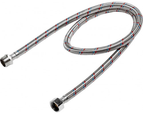 STAYER 1/2", 1 м, оплетка из нержавеющей стали, подводка гибкая для воды 51015-G/S-100