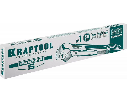KRAFTOOL №1, изогнутые губки, ключ трубный PANZER-S 2733-10_z02