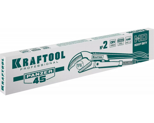 KRAFTOOL №2, изогнутые губки, ключ трубный PANZER-45 2735-15_z02