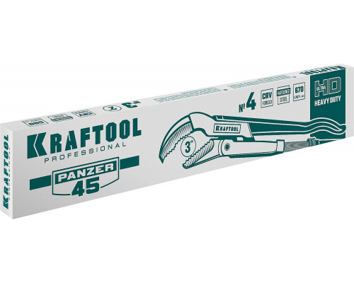KRAFTOOL №4, изогнутые губки, ключ трубный PANZER-45 2735-30_z02
