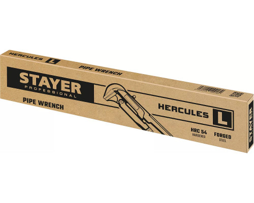 STAYER №3, прямые губки, ключ трубный HERCULES-L 27331-3