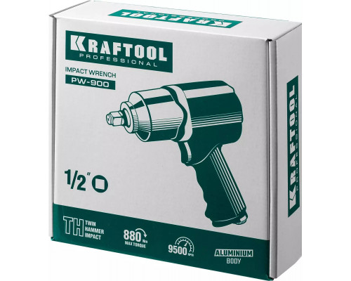 KRAFTOOL 1/2", 880 Нм ударный пневматический гайковерт PW-900 64210