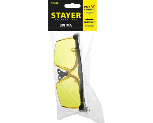 STAYER открытые, материал дужки нейлон, очки защитные 2-110453