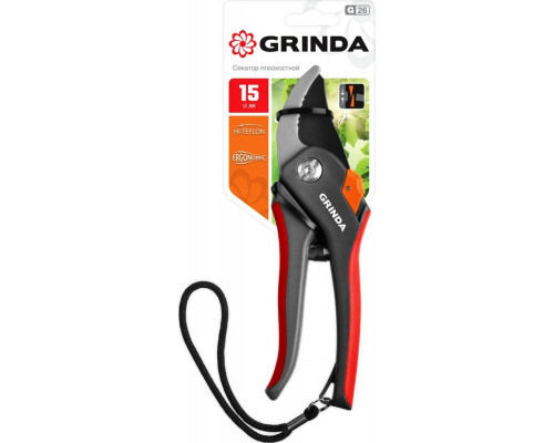 GRINDA 205 мм, с двухкомпонентными рукоятками, плоскостной секатор 8-423102_z02
