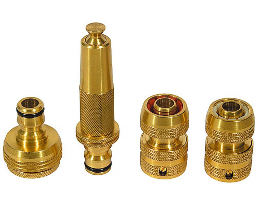 RACO 4 шт, латунь, набор Profi (наконечник, адаптер и соединители 1/2"х3/4"х1") 4246-55058B