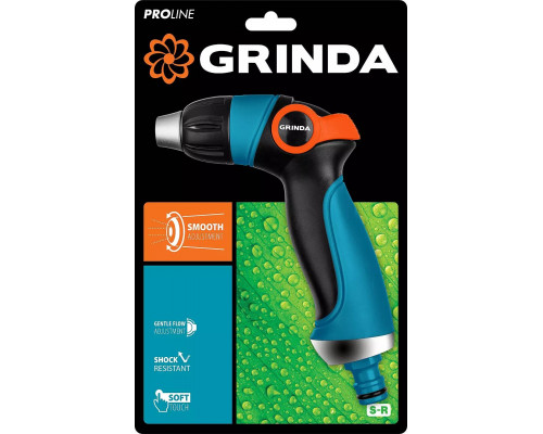 GRINDA двухкомпонентный, плавная регулировка напора, пистолет поливочный S-R 429101 PROLine