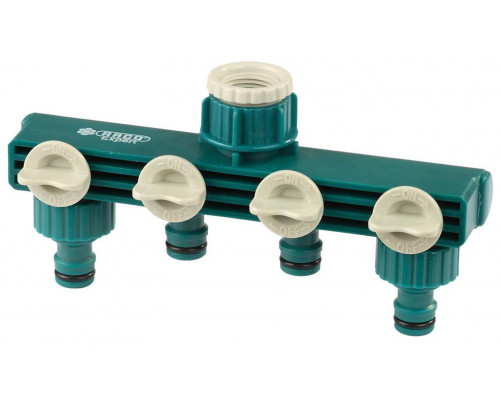 Raco  1/2" х 3/4", четырехканальный, распределитель (резьба внешняя-соединитель) Original 4250-55258C