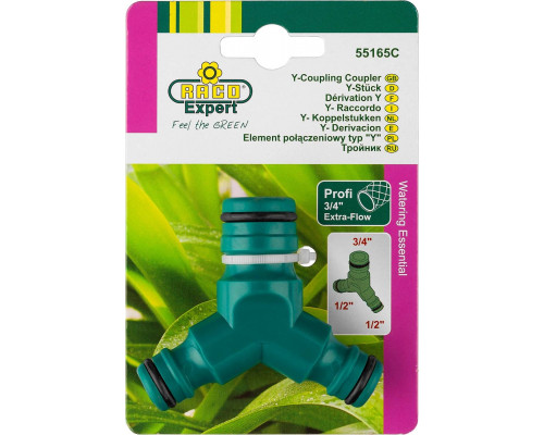RACO 1/2"х1/2"x3/4", тройник (соединитель-соединитель-соединитель) PROFI EXTRA-FLOW 4252-55165C