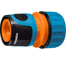 GRINDA Ø 3/4", пластмассовый с TPR, соединитель с автостопом 8-426430